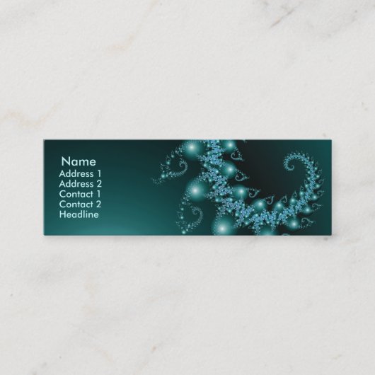 Sparkor 3 Abstraktes Fraktal Mini Visitenkarte (Vorderseite)