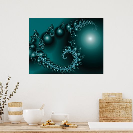 Sparkor 3 Abstraktes Fraktal Poster (Küche)