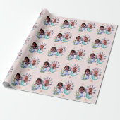 Sparkor American Mermaid Wrapping Paper Geschenkpapier (Ungerollt)