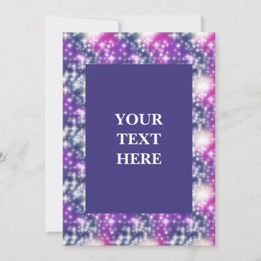 Sparkor Cosmic Lila Abstrakt Einladung (Vorderseite)