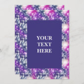 Sparkor Cosmic Lila Abstrakt Einladung (Vorne/Hinten)