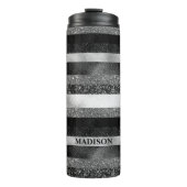 Sparkor in Silber und Schwarz Thermosbecher (Vorderseite)