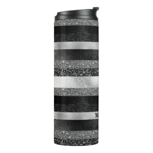 Sparkor in Silber und Schwarz Thermosbecher (Nach links gedreht)