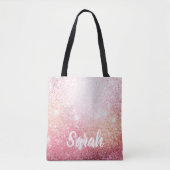 Sparkrosa Glitzer-Design Tasche (Vorderseite)