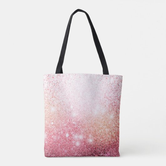 Sparkrosa Glitzer-Design Tasche (Rückseite)