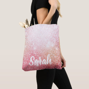 Sparkrosa Glitzer-Design Tasche