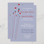 Sparks Fly Amerikanische Unabhängigkeitstag Hochze Einladung (Vorne/Hinten)