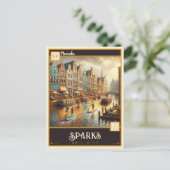 Sparks, Nevada | VINTAG Postkarte (Stehend Vorderseite)