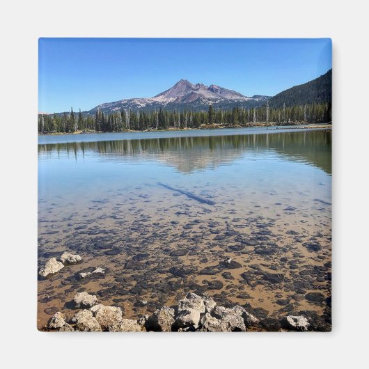 Sparks See mit Blick auf Broken Top, Oregon Magnet (Vorne)