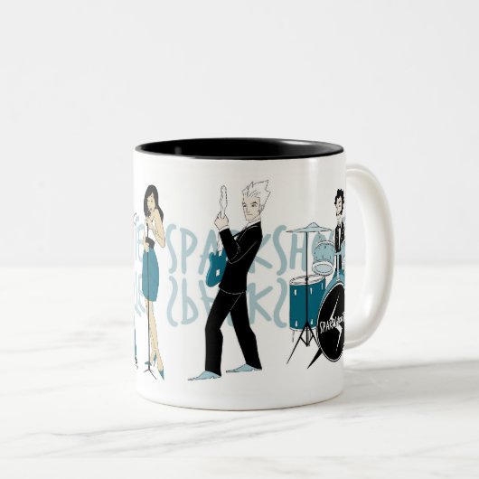 Sparkshooter Kaffee-Tasse - das Band Zweifarbige Tasse (VorderseiteRechts)