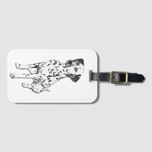 Sparky Dalmatiner Dog Gepäckanhänger (Vorderseite (Horizontal))