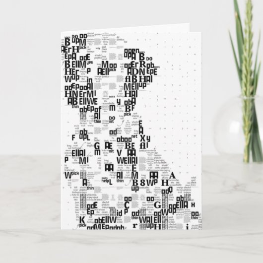 Sparky Dalmatiner Letter Mosaic Karte (Vorderseite)