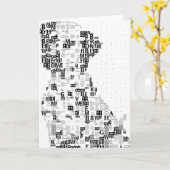 Sparky Dalmatiner Letter Mosaic Karte (Gelbe Blume)