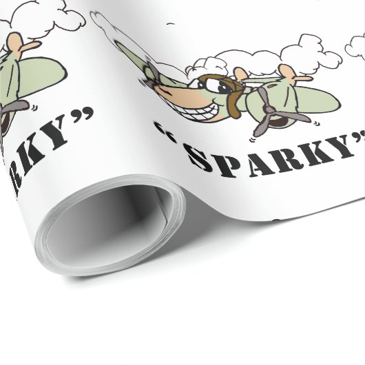 "Sparky" der Blitz der P-38 Geschenkpapier (Rolleneckpunkt)
