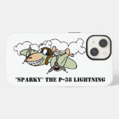 Sparky, der Blitz der P-38 iPhone Hülle (Rückseite (Horizontal))