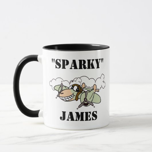 Sparky" der P-38-Blitzgerät-Cartoon Tasse (Links)