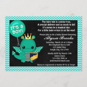 Sparky Dragon Baby Shower Invitations Boys #197 Einladung