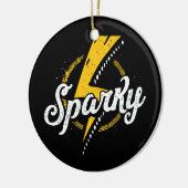 Sparky Electrician Funny Lineman Vater Retro Keramik Ornament (Links)