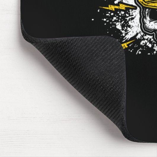 Sparky Groundvoltage Electrician Lineman Skull Mousepad (Ecke)