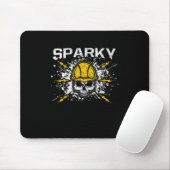 Sparky Groundvoltage Electrician Lineman Skull Mousepad (Mit Mouse)