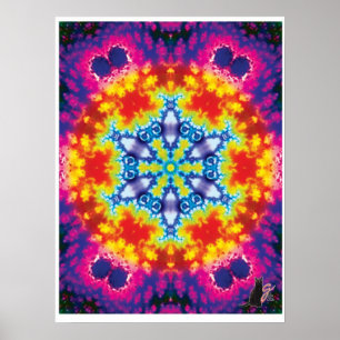 Sparky Kinetic Collage Kaleidoskop Poster
