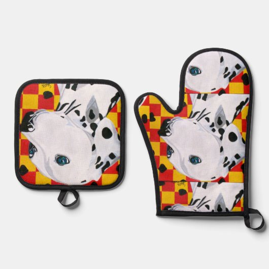 Sparky Oven Mitt and Pot Holding Set (Vorderseite)