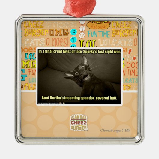 Sparkys letzter Anblick Ornament Aus Metall (Vorne)