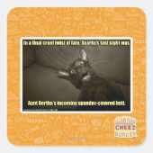 Sparkys letzter Blick Quadratischer Aufkleber (Vorderseite)