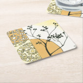 Spärliche Baum-Silhouette durch Megan Meagher Rechteckiger Pappuntersetzer (angewinkelt)