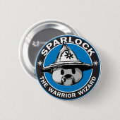 Sparlock der Kriegers-Zauberer Button (Vorne & Hinten)