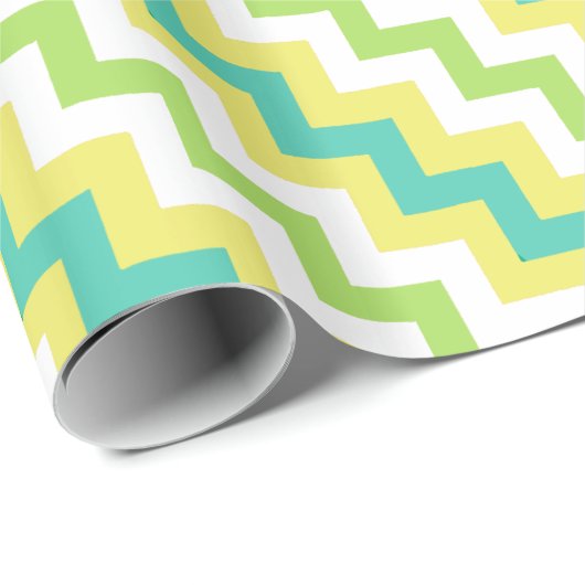 Sparren-Packpapier: Gelb, grün, weiß Geschenkpapier (Rolleneckpunkt)