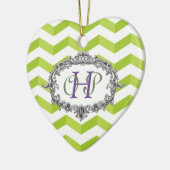Sparren und ovaler Rahmen mit Monogramm Keramik Ornament (Links)