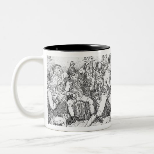 Sparring, 1817 zweifarbige tasse (Links)