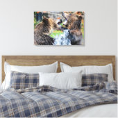 Sparring Grizzles Leinwanddruck (Insitu (Schlafzimmer))