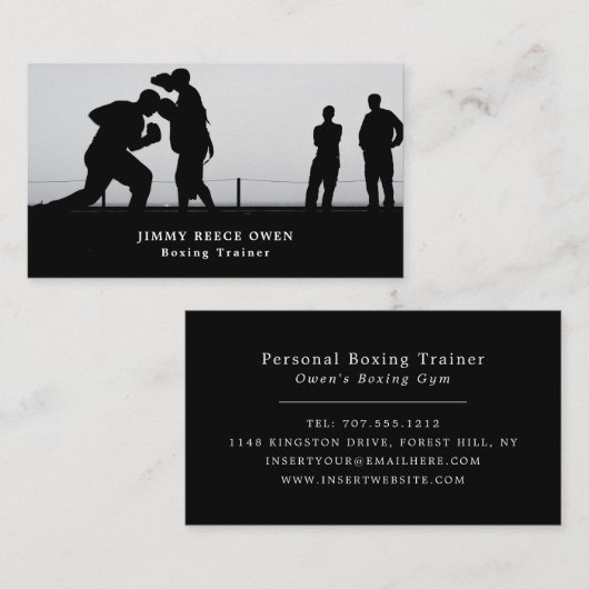 Sparring Match, Boxer, Boxer Trainer Visitenkarte (Vorne/Hinten)