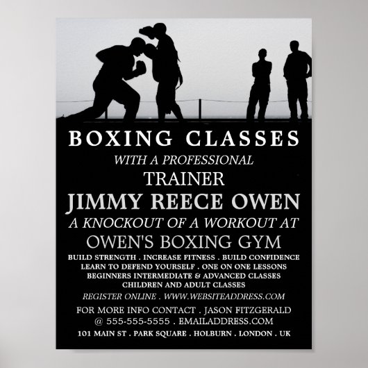 Sparring-Match, Boxing-Klassenwerbung Poster (Vorne)