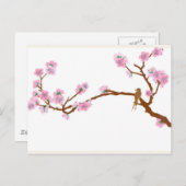 Sparrow auf Baum 4 - Postkarte (Vorne/Hinten)