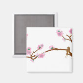 Sparrow auf Baum - Magnet (Vorderseite/Rückseite)