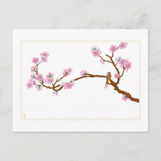 Sparrow auf Baum - Postkarte