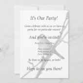 Sparrow auf einer verzweigten Party Einladung (Rückseite)