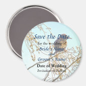 Sparrow auf einer Winter-Zweigniederlassung Save t Magnet (Vorderseite/Rückseite)