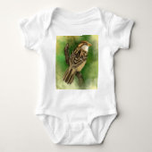 Sparrow Baby Bodysuit Beautiful Liuttle Bird Baby Strampler (Vorderseite)