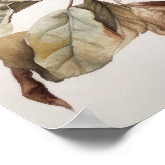 Sparrow Bird Art Print Poster (Ecke)