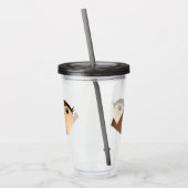Sparrow Bird-Cartoon Acryltrinkbecher (Links)