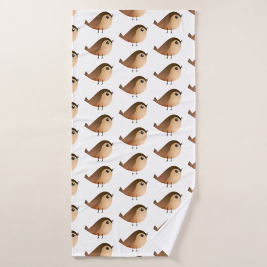 Sparrow Bird-Cartoon Badehandtuch (Badehandtuch)