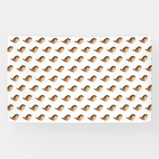 Sparrow Bird-Cartoon Banner (Horizontal)