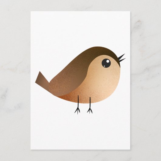 Sparrow Bird-Cartoon Begleitkarte (Vorderseite)