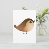 Sparrow Bird-Cartoon Begleitkarte (Stehend Vorderseite)