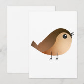 Sparrow Bird-Cartoon Begleitkarte (Vorne/Hinten)