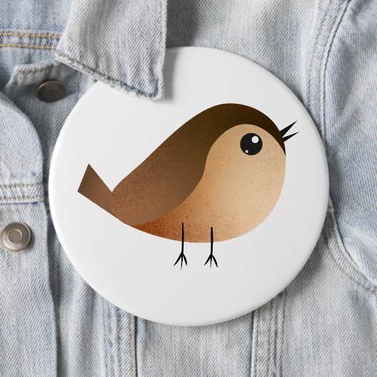 Sparrow Bird-Cartoon Button (Beispiel)